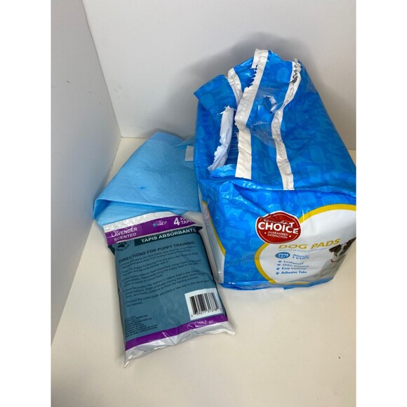 Lot of Dog Training Pads - 50 count 23 x 24 inch & 4 count 22 x 22 inch Lavender - Picture 5 of 11